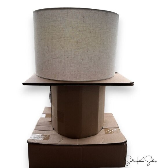 Hearth & Hand with Magnolia Resin Table Lamp Gray w/LED Light Bulb Target NIB - Picture 7 of 7